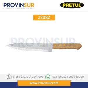 Cuchillo de chef, mango madera, 8" 23082 Pretul