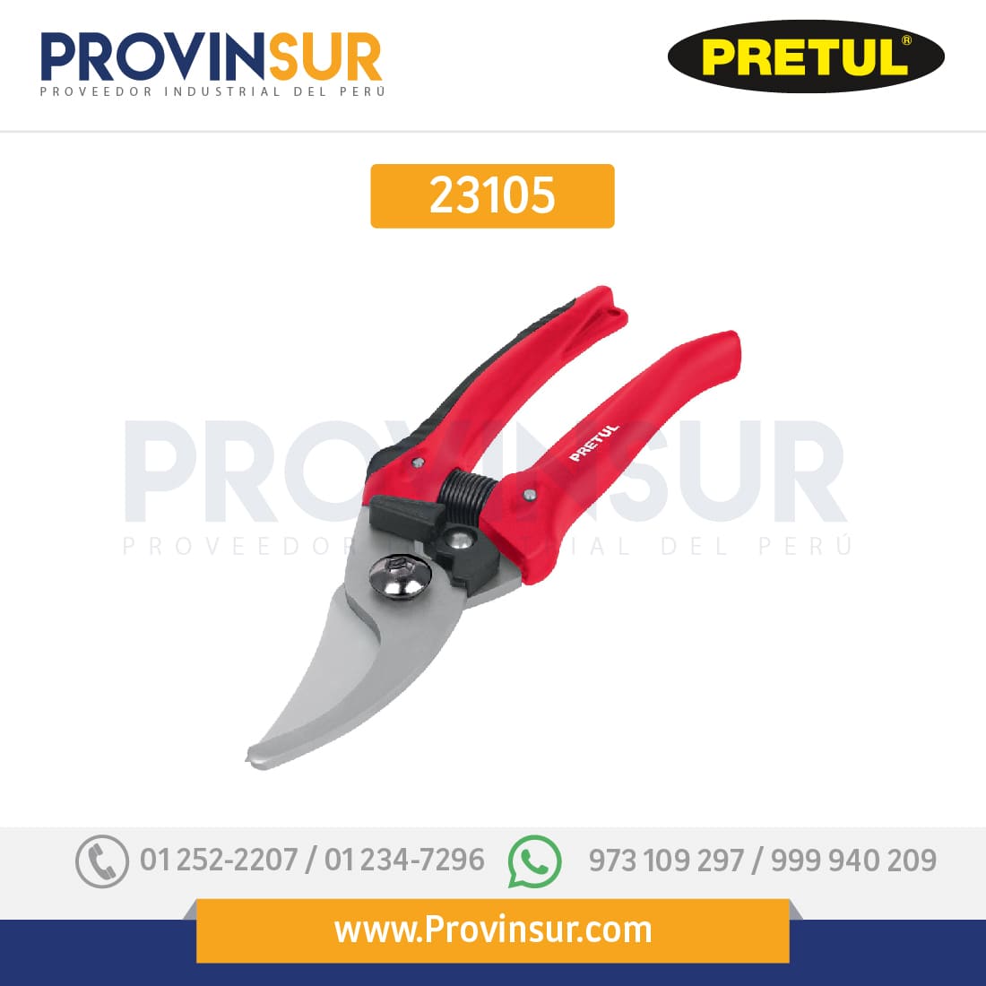 Tijera para poda, cuchilla de paso, 8", 23105 Pretul 1 Tijera para poda, cuchilla de paso, 8", 23105 Pretul