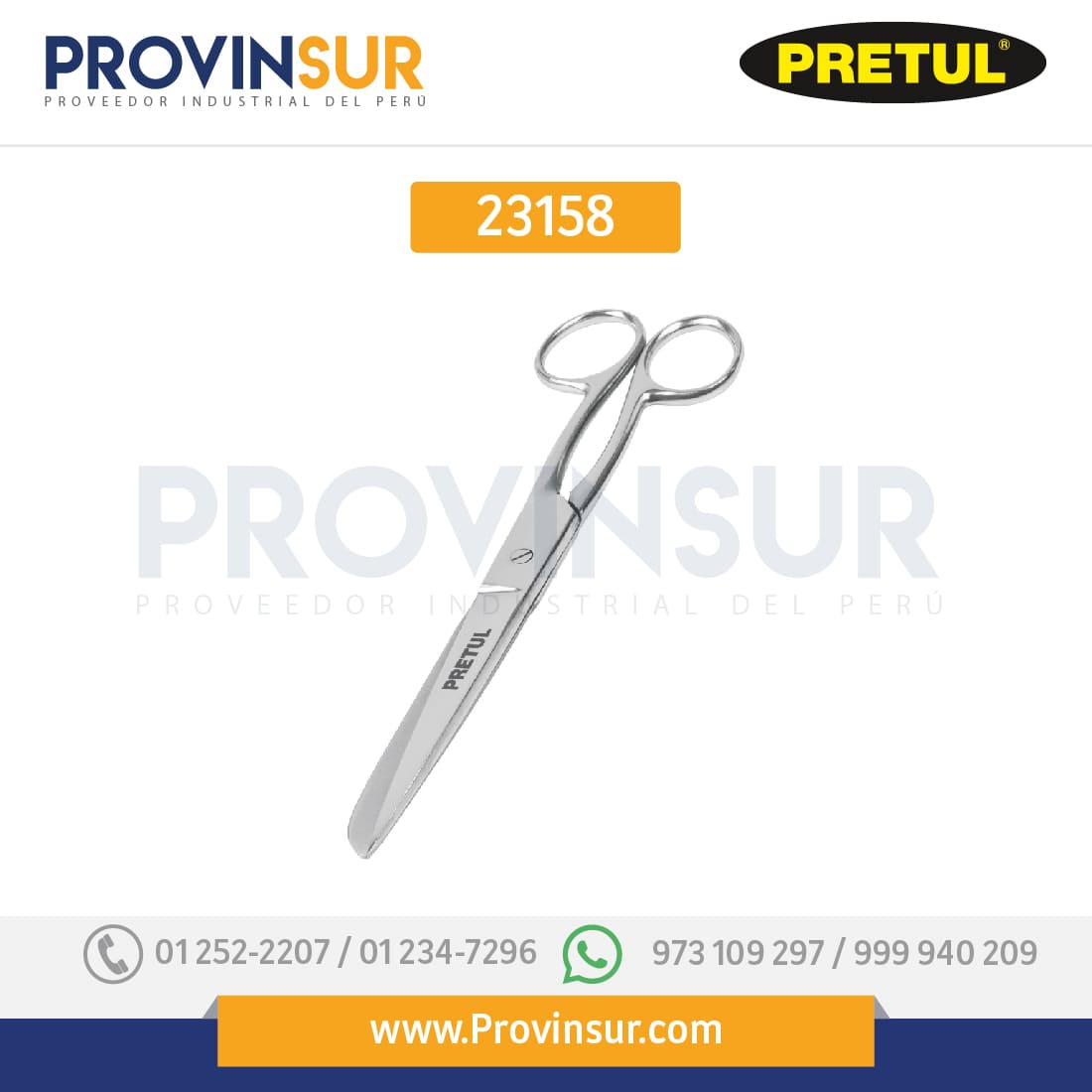 Tijera para costura y oficina 8", 23158 Pretul 1 Tijera para costura y oficina 8", 23158 Pretul