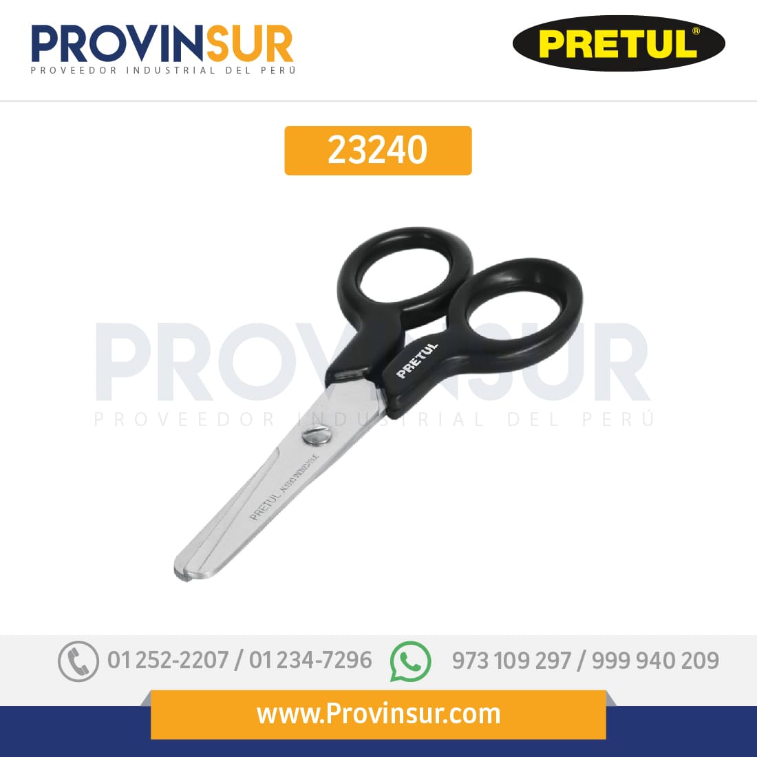 Tijera escolar 4-1/2" 23240 Pretul 1 Tijera escolar 4-1/2" 23240 Pretul