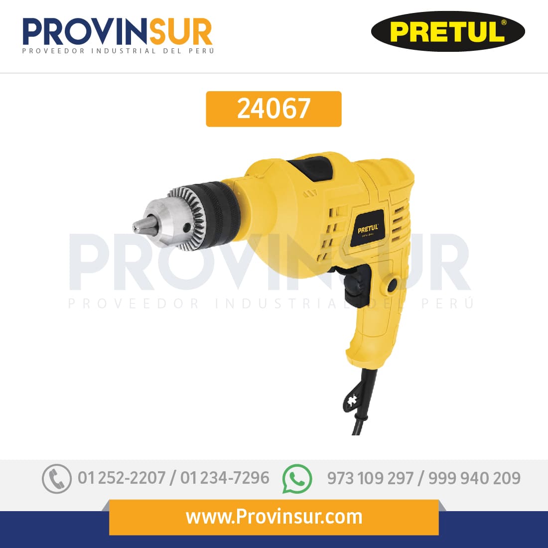 Rotomartillo 1/2", 220 V, 550 W, 24067 Pretul 1 Rotomartillo 1/2", 220 V, 550 W, 24067 Pretul