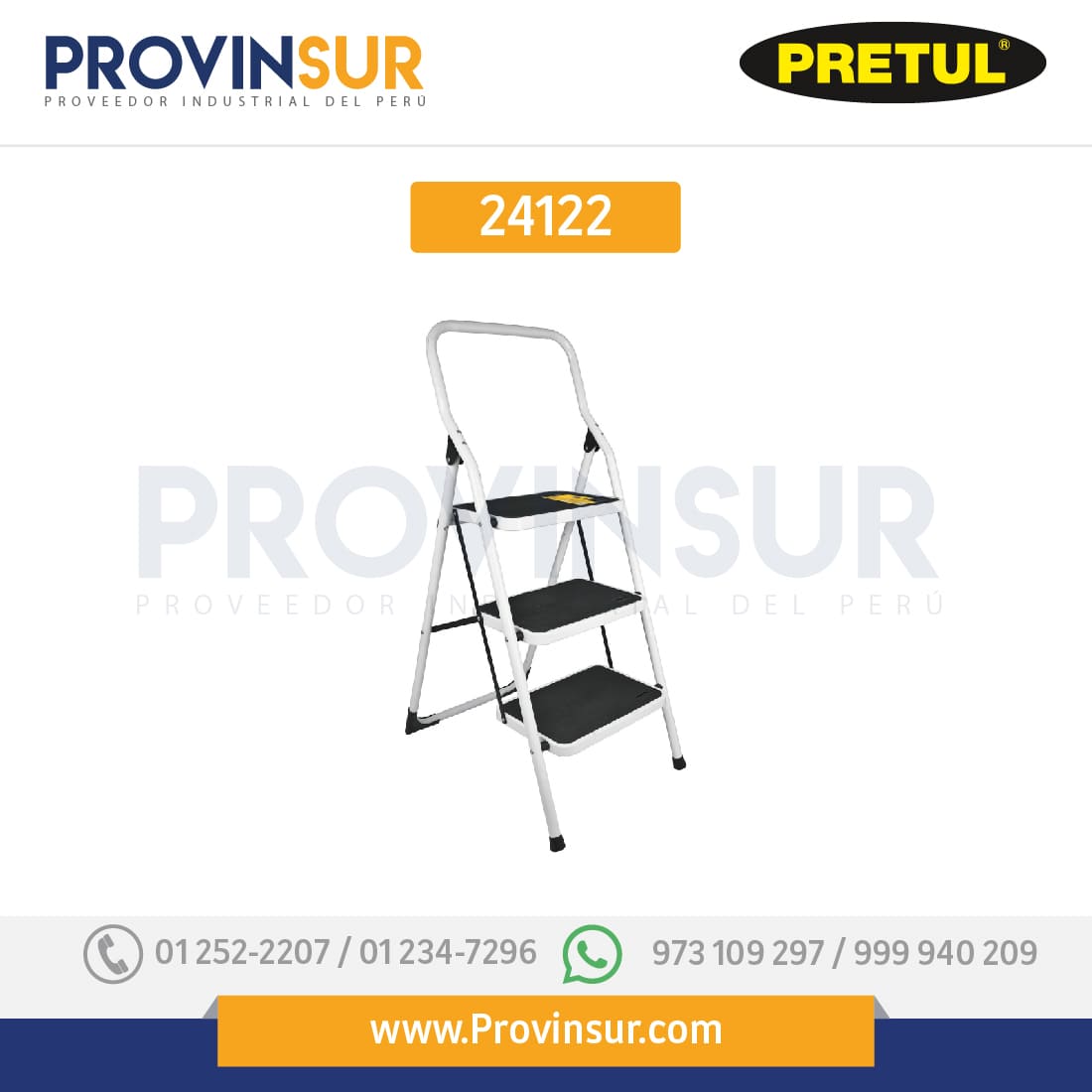 Escalerilla plegable de acero, 4 peldaños, 24122 Pretul 1 Escalerilla plegable de acero, 4 peldaños, 24122 Pretul
