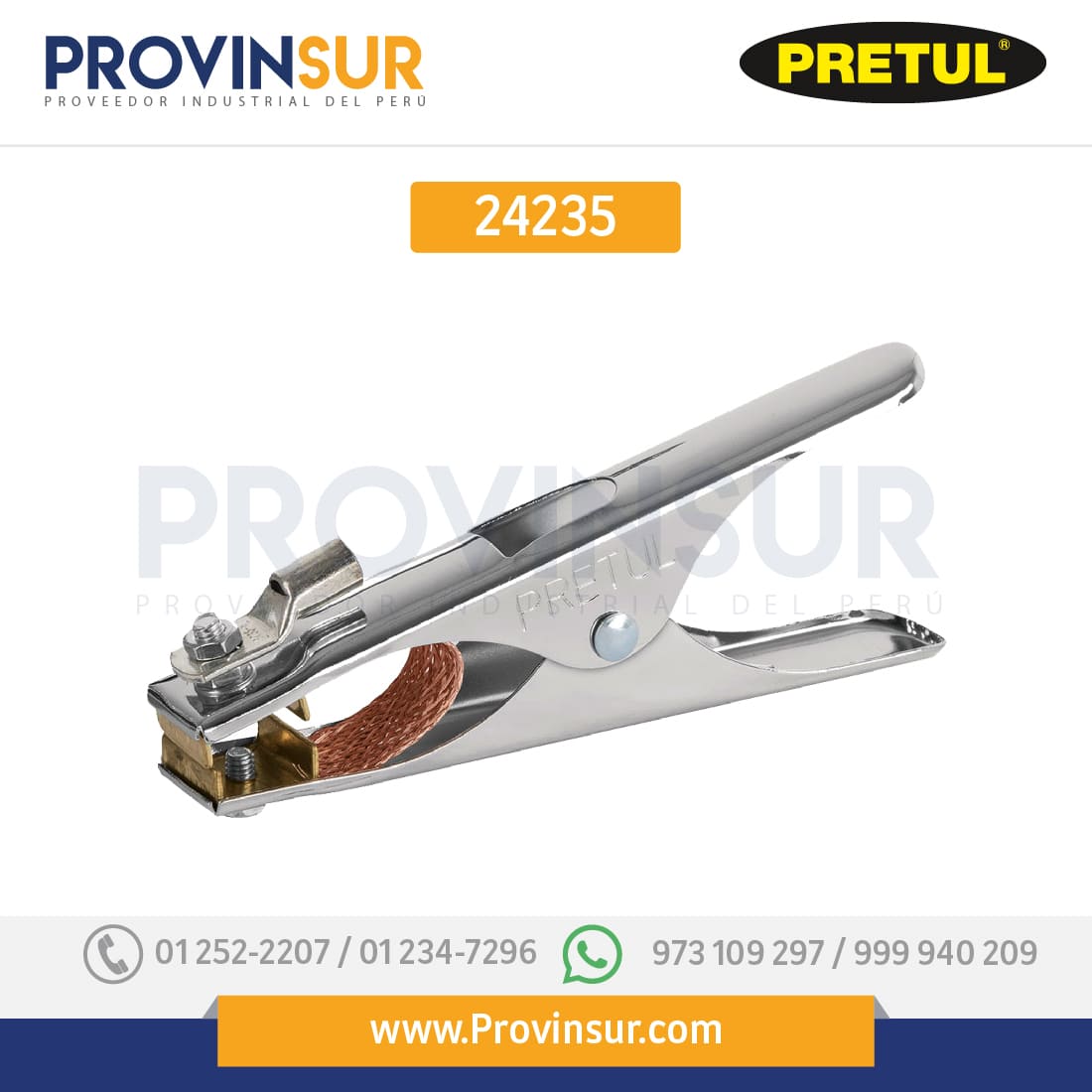 Pinza para tierra de 500 A, 24235 Pretul 1 Pinza para tierra de 500 A, Pretul