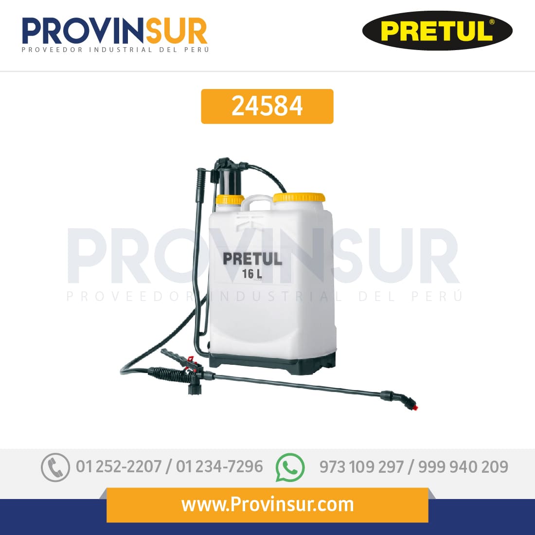 Fumigador de mochila, 16 lts, 24584 Pretul 1 Fumigador de mochila, 16 lts, 24584 Pretul