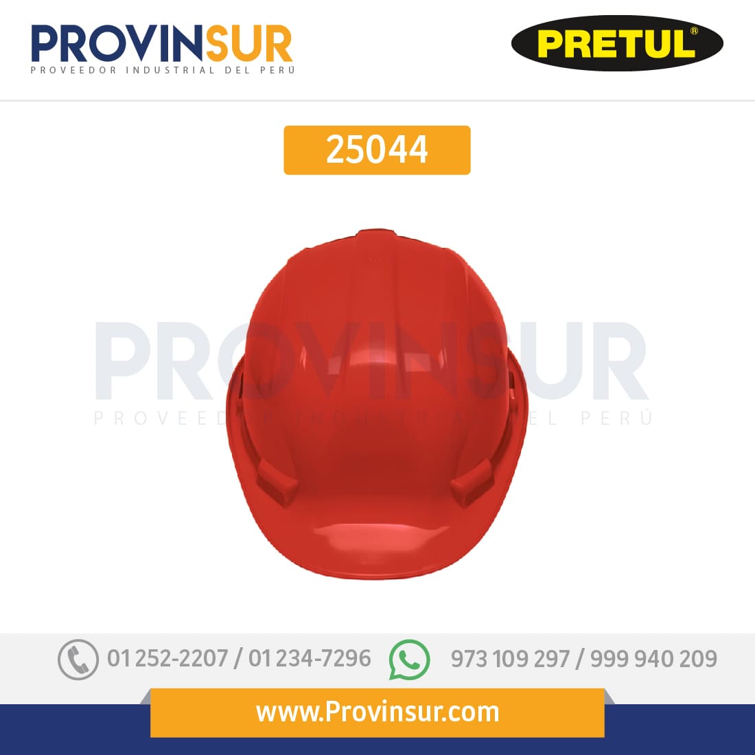 Casco de seguridad ajuste de intervalos rojo 25044 Pretul 1 Casco de seguridad ajuste de intervalos rojo 25044 Pretul