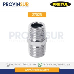 Niple acero, cuerda 1/4 NPT, Pretul