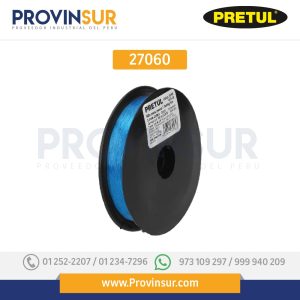 Carrete con 100 m de hilo para pesca azul calibre 0.30 mm