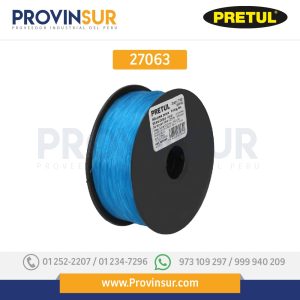 Carrete con 100 m de hilo para pesca azul calibre 0.60 mm