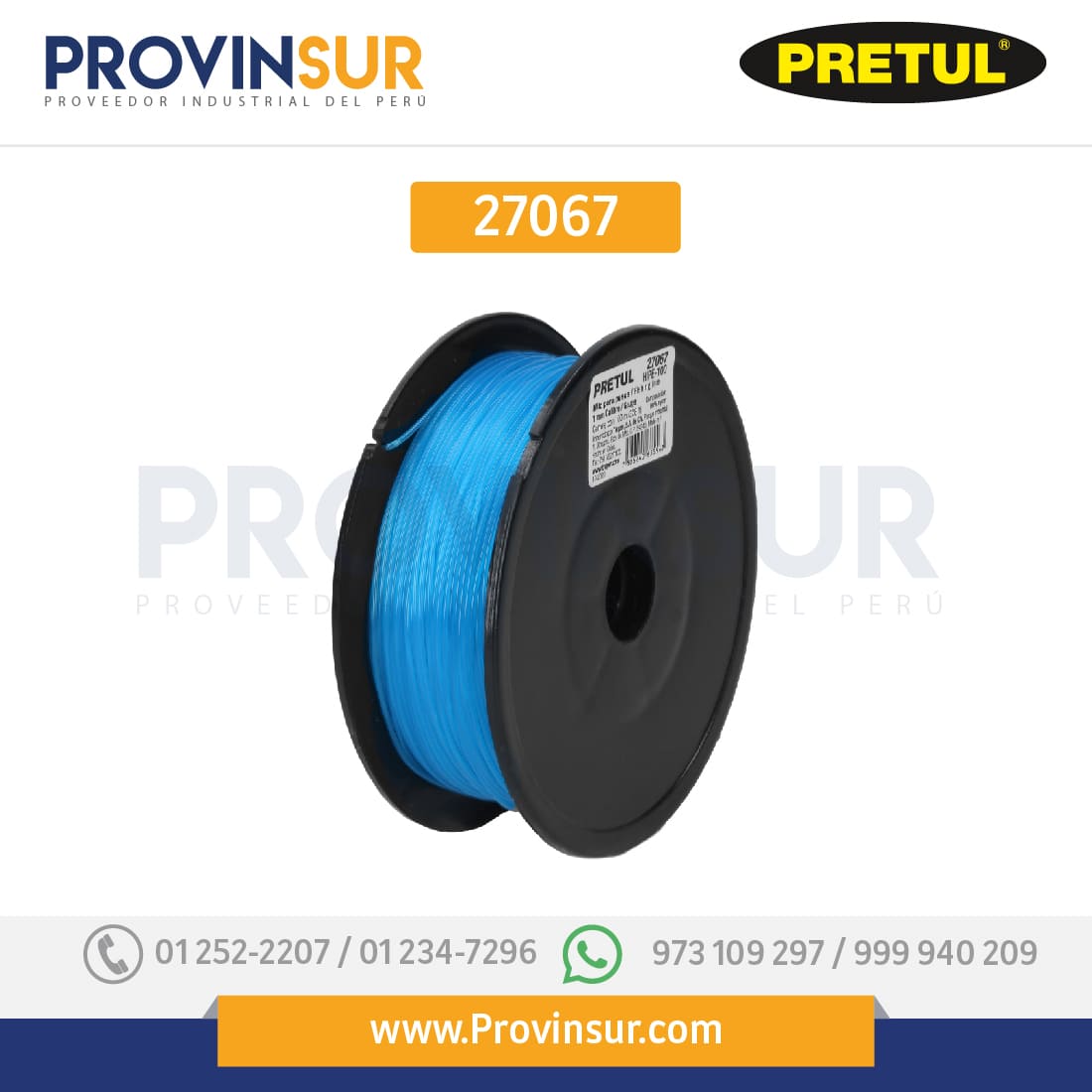 Carrete con 100 m de hilo para pesca azul calibre 1.00 mm 27067 Pretul 1 Carrete con 100 m de hilo para pesca azul calibre 1.00 mm