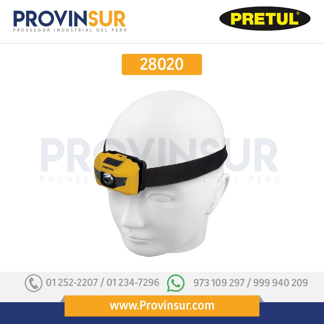 Linterna para Cabeza, 60 Lúmenes, 3 LED, 28020 Pretul 1 Linterna para Cabeza, 60 Lúmenes, 3 LED, 28020 Pretul