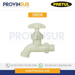 Llave de nariz para jardín, 59 gr, 1/2", plástica, Pretul