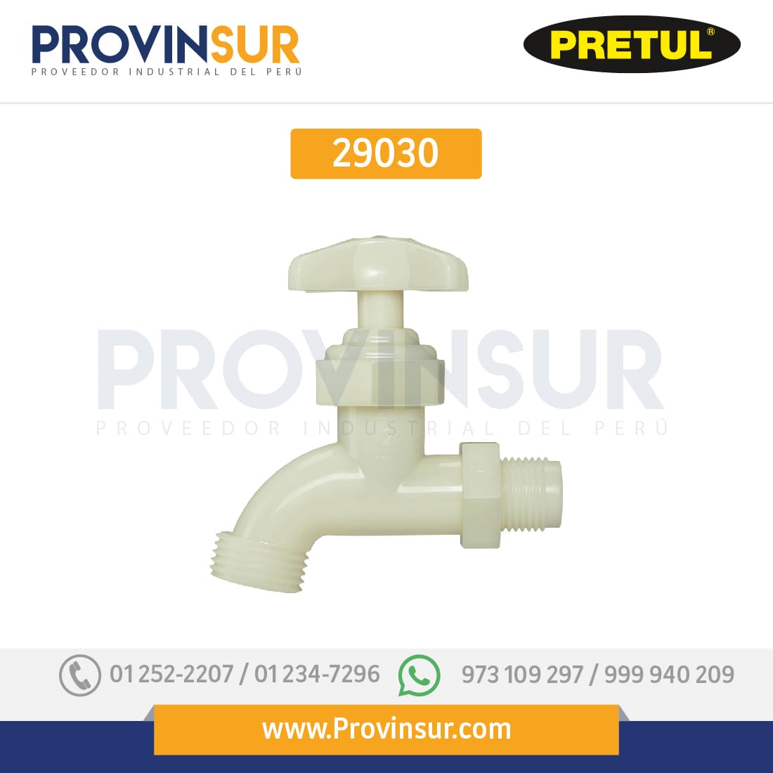 Llave de nariz para jardín, 59 gr, 1/2", plástica, 29030 Pretul 1 Llave de nariz para jardín, 59 gr, 1/2", plástica, Pretul