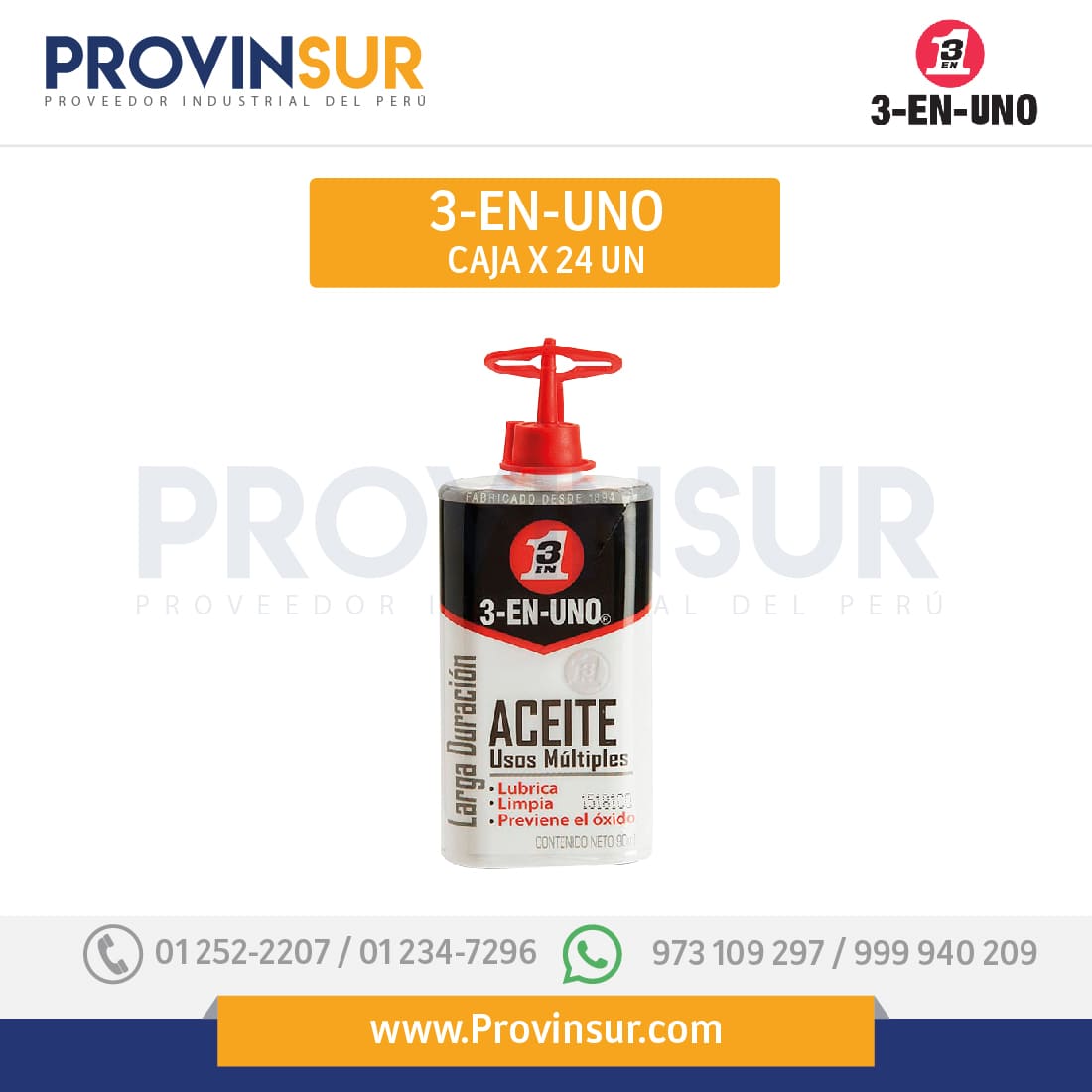 Aceite Multiusos Gotero 90 ml x24 und 3 en Uno 1 Aceite Multiusos Gotero 90 ml x24 und 3 en Uno