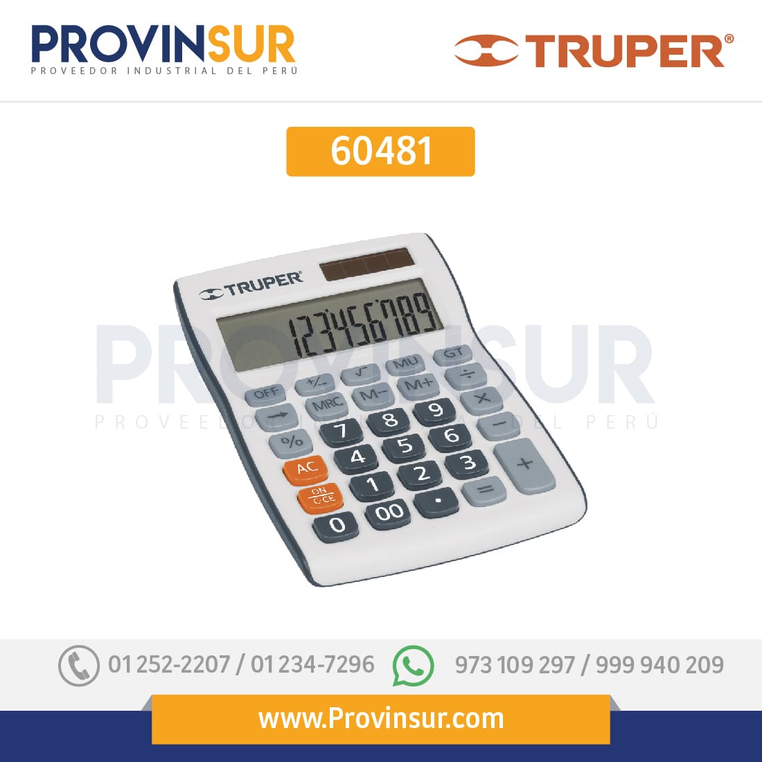 Calculadora 15 cm de escritorio 60481 Truper 1 Calculadora 15 cm de escritorio 60481 Truper