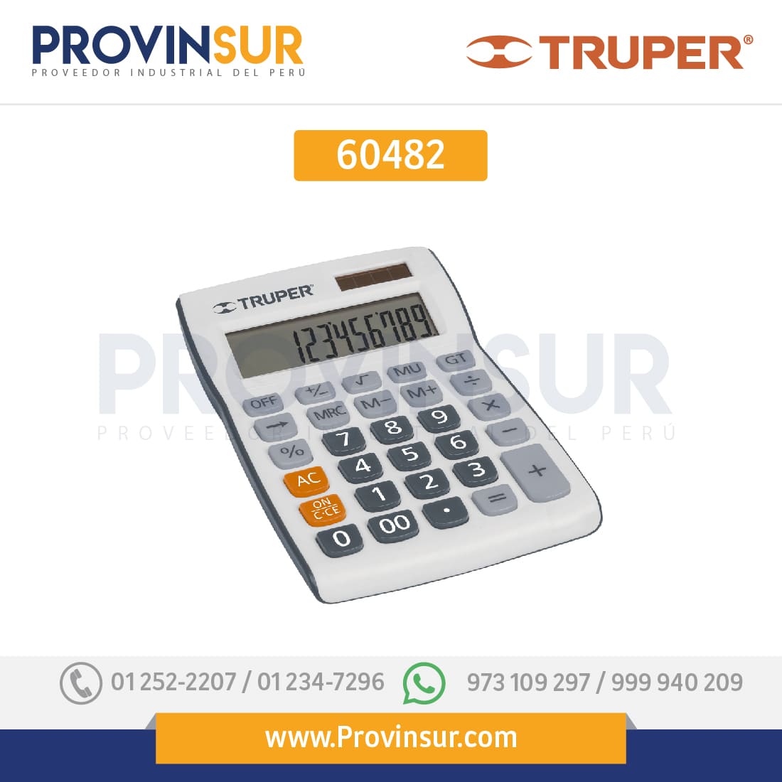 Calculadora 19 cm de escritorio 60482 Truper 1 Calculadora 19 cm de escritorio 60482 Truper
