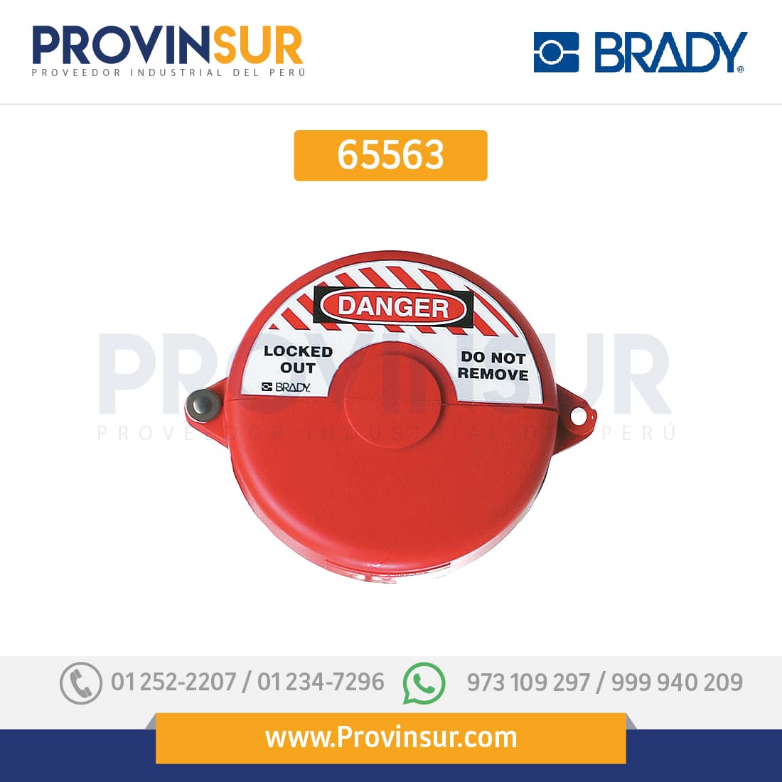 Dispositivo de bloqueo para válvulas de compuerta 65563 Brady 1 Dispositivo de bloqueo para válvulas de compuerta 65563 Brady