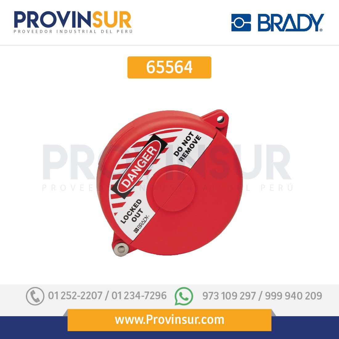 Dispositivos de bloqueo para válvulas de compuerta 65564 Brady 1 Dispositivos de bloqueo para válvulas de compuerta 65564 Brady