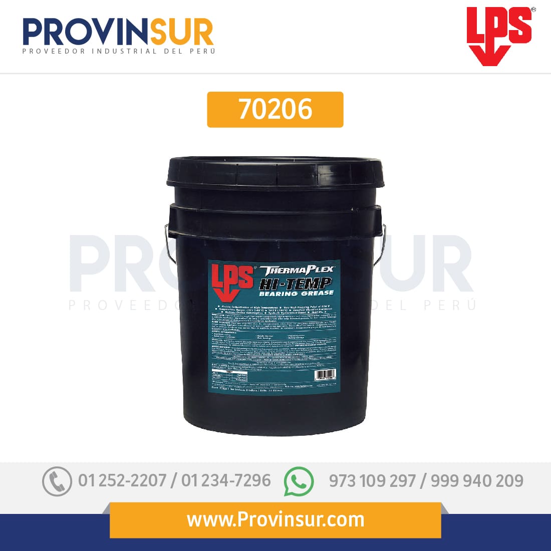 Grasa para Rodamientos Hi Temp 70206 LPS 1 Grasa para Rodamientos Hi Temp 70206 LPS