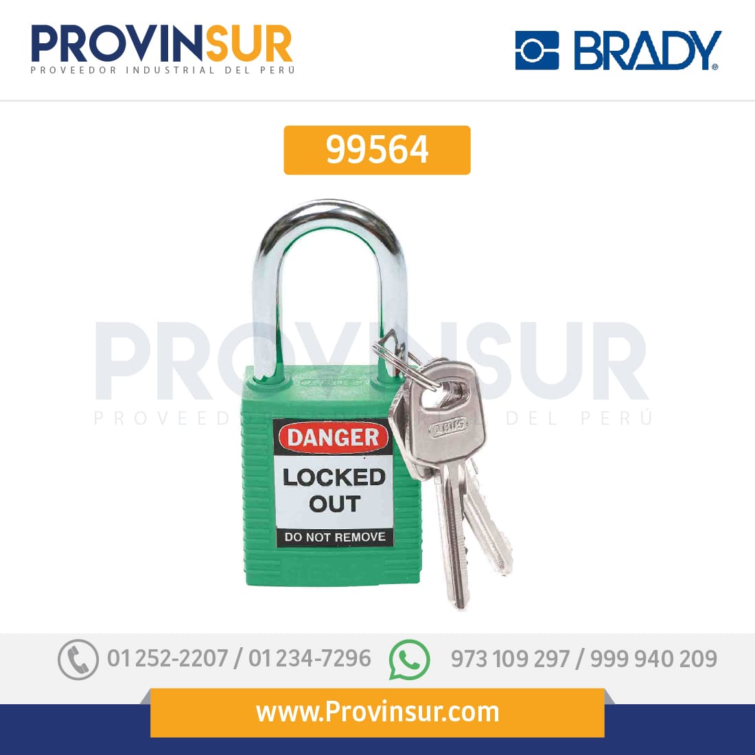 Candados de bloqueo de nylon 99564 Brady 1 Candados de bloqueo de nylon 99564 Brady