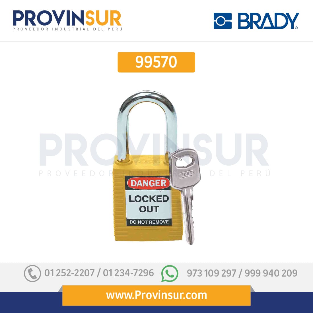 Candados de bloqueo de nylon 99570 Brady 1 Candados de bloqueo de nylon 99570 Brady