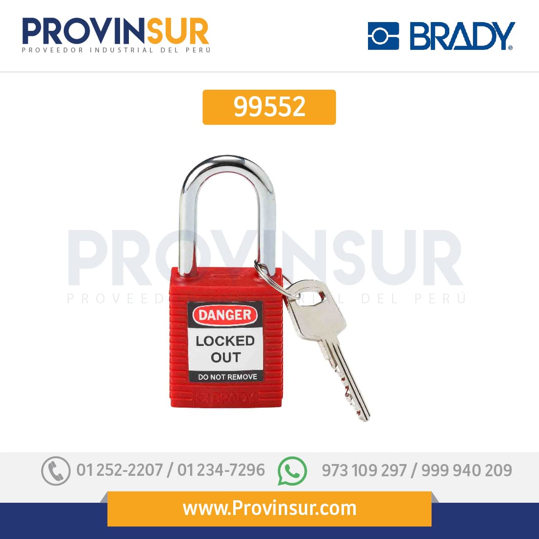 Candados de bloqueo de nylon 99552 Brady 1 Candados de bloqueo de nylon 99552 Brady