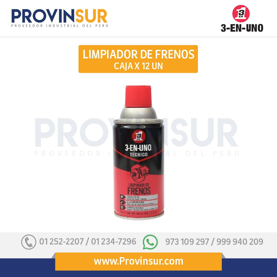 Limpiador de Frenos x12 und 3 en Uno 1 Limpiador de Frenos x12 und 3 en Uno