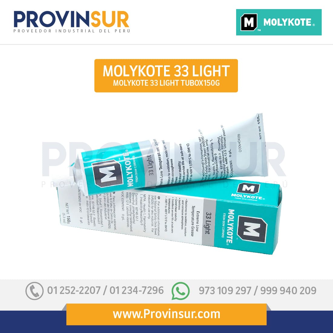 Grasa Lubricante Molykote 33 Light 1 Grasa Lubricante Molykote 33 Light