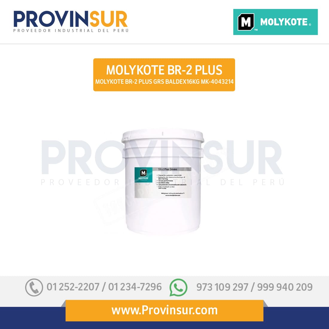 Grasa 16 kg Molykote BR-2 Plus 1 Grasa 16 kg Molykote BR-2 Plus