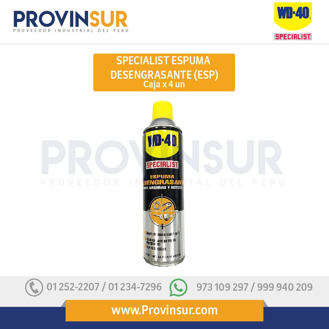 Espuma Desengrasante de Máquinas y Motores WD-40 1 Espuma Desengrasante de Máquinas y Motores WD-40