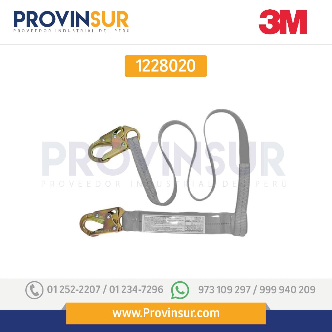 Eslinga para Posicionamiento Lineal 1228020 3M 1 Eslinga para Posicionamiento Lineal 1228020 3M