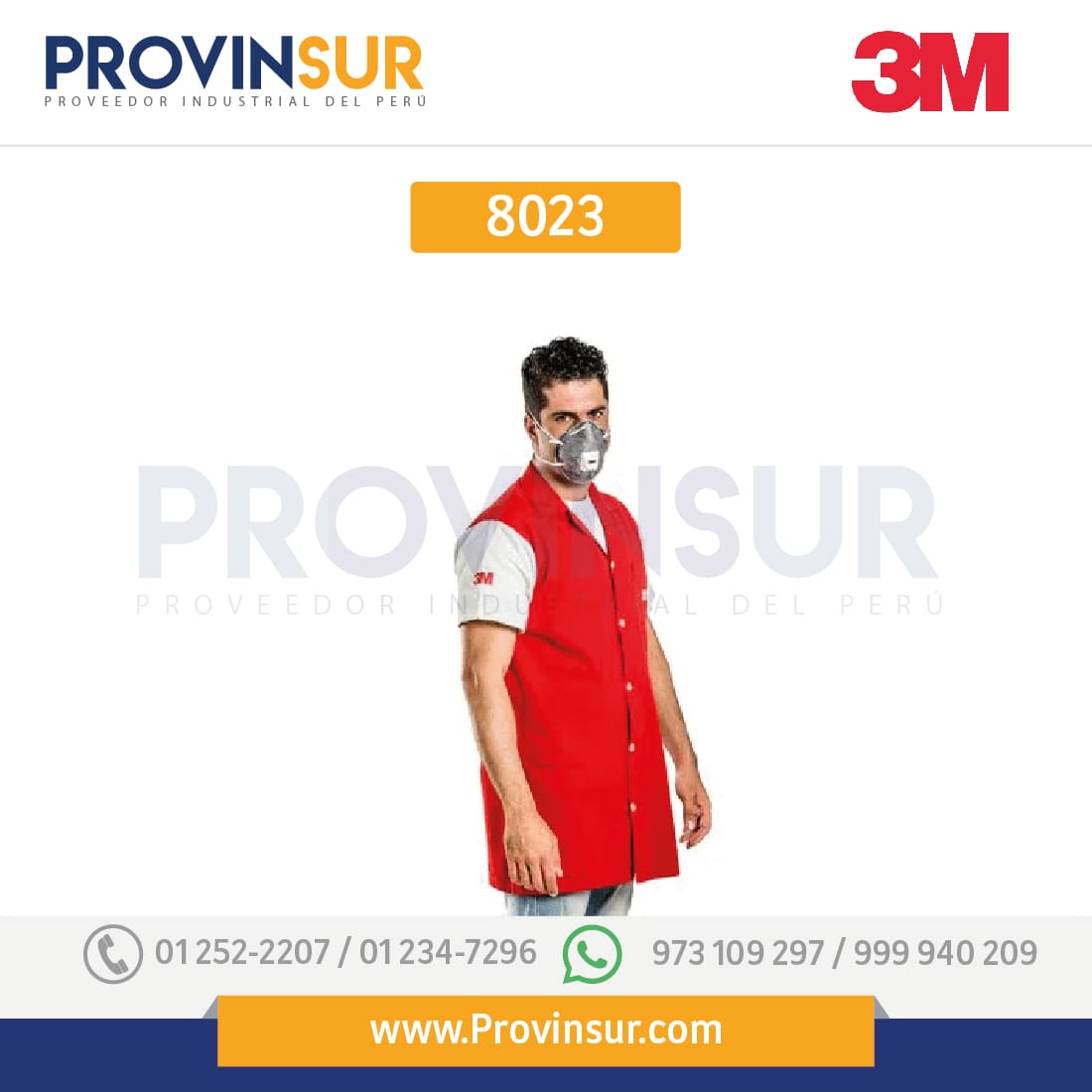 Respirador Desechable Tipo Copa 8023 3M 2 Respirador Desechable Tipo Copa 8023 3M