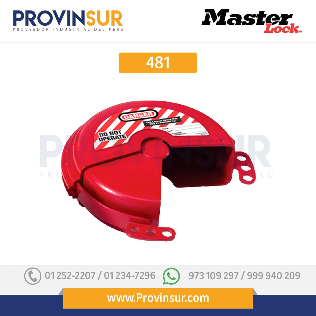 Bloqueo de válvula de compuerta 481 Masterlock 1 Bloqueo de válvula de compuerta 481 Masterlock