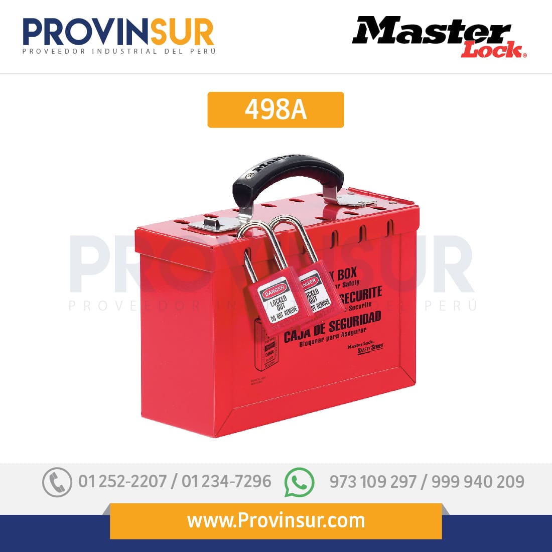 Caja de candados en grupo portátil Latch Tight™ 498A Masterlock 1 Caja de candados en grupo portátil Latch Tight™ 498A Masterlock