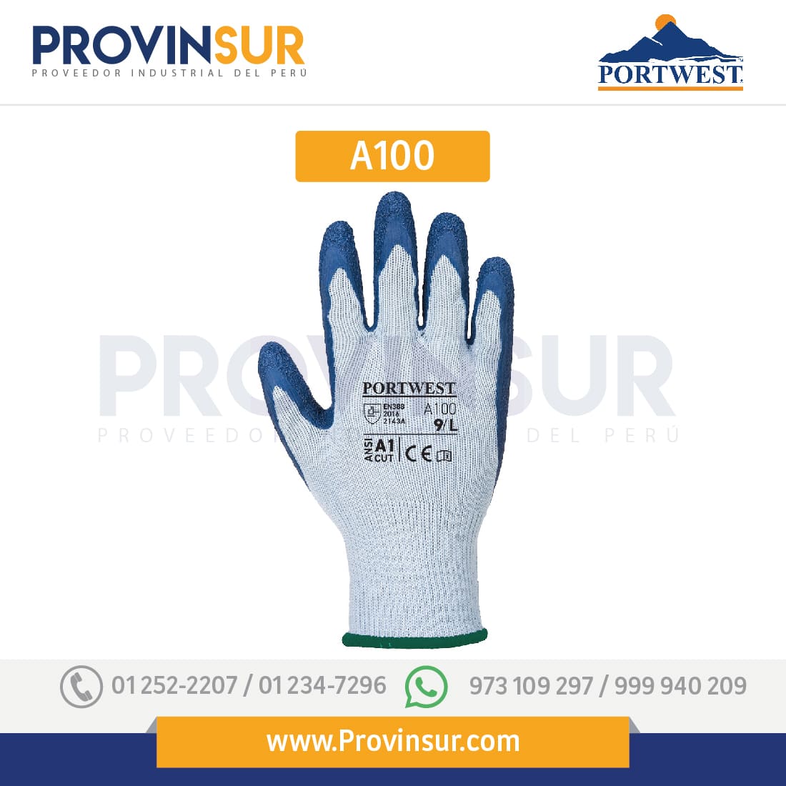 Guante Grip A100 Portwest 2 Guante Grip A100 Portwest