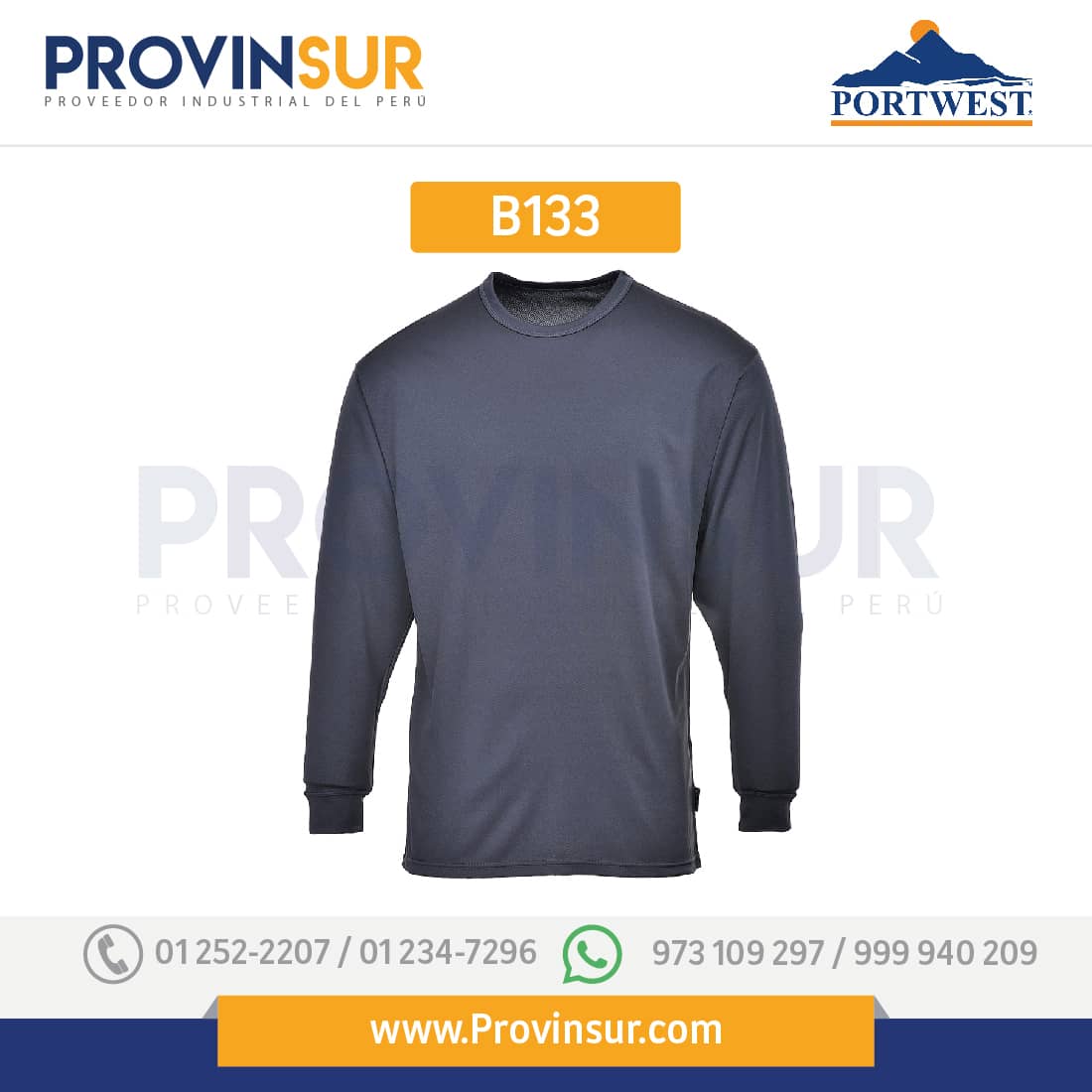 Camiseta térmica Base Layer B133 Portwest 2 Camiseta térmica Base Layer B133 Portwest