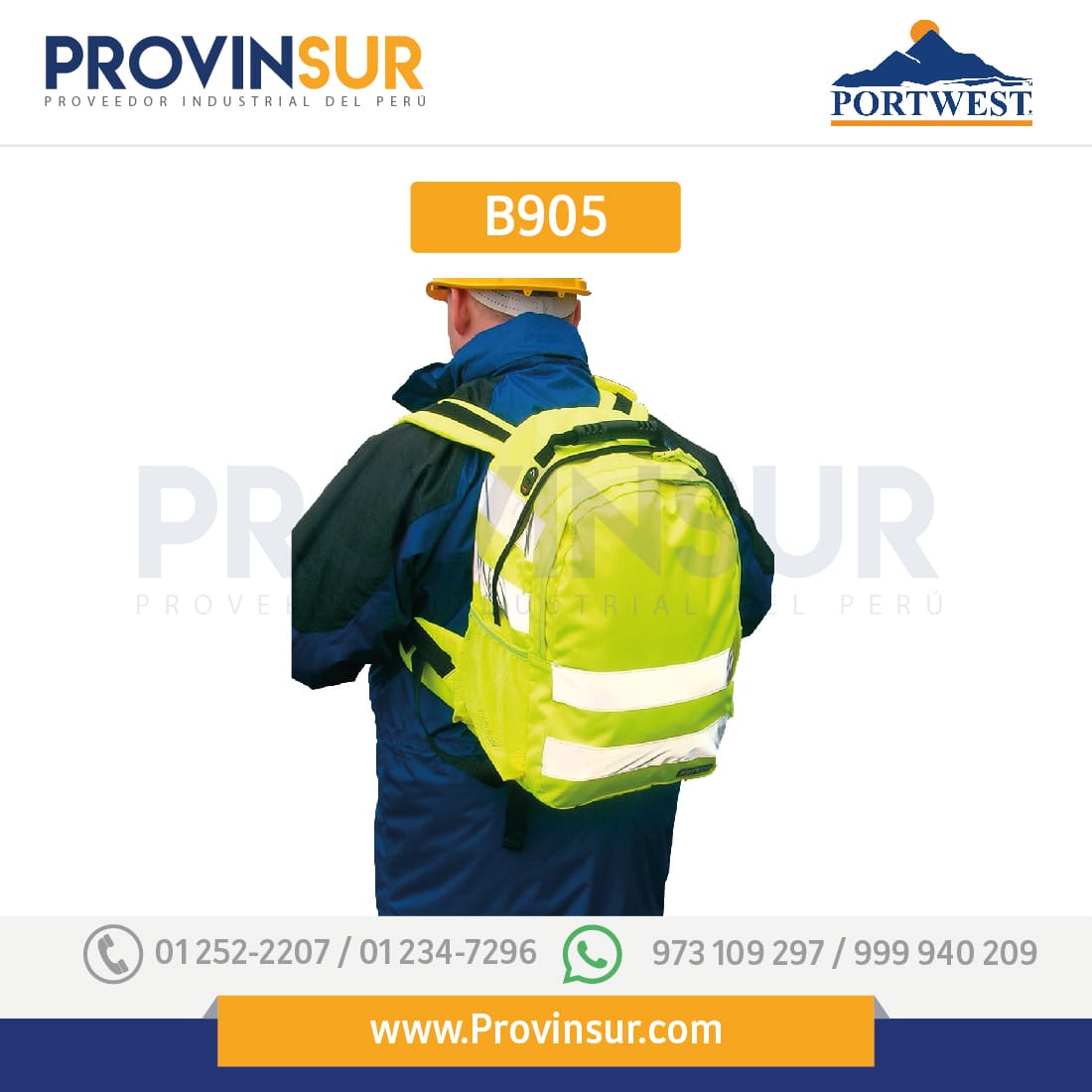 Mochila de alta visibilidad B905 Portwest 3 Mochila de alta visibilidad B905 Portwest