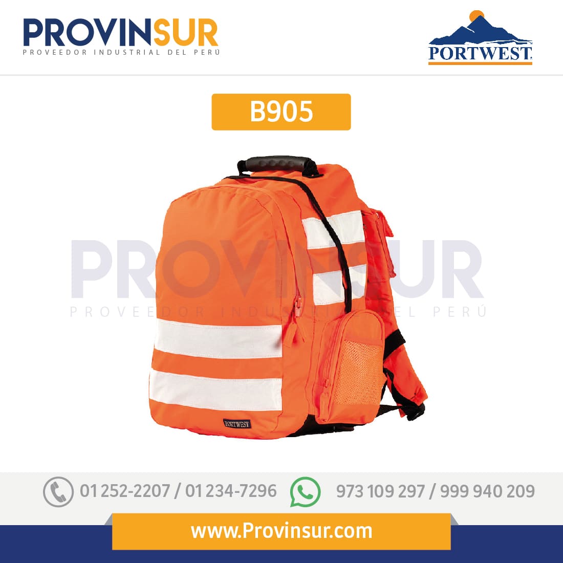 Mochila de alta visibilidad B905 Portwest 1 Mochila de alta visibilidad B905 Portwest