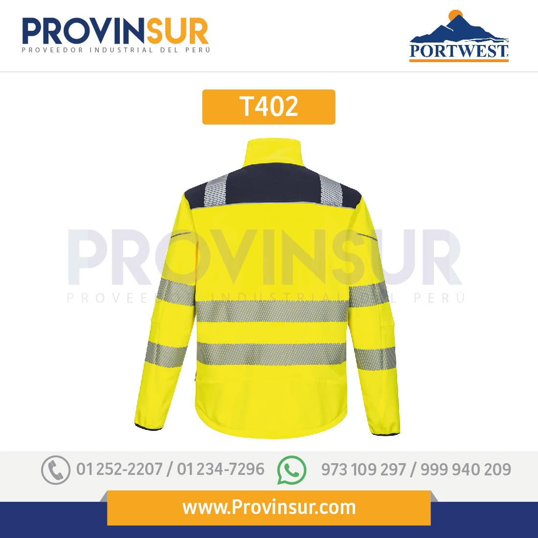 Softshell de alta visibilidad PW3 T402 Portwest 10 Softshell de alta visibilidad PW3 T402 Portwest