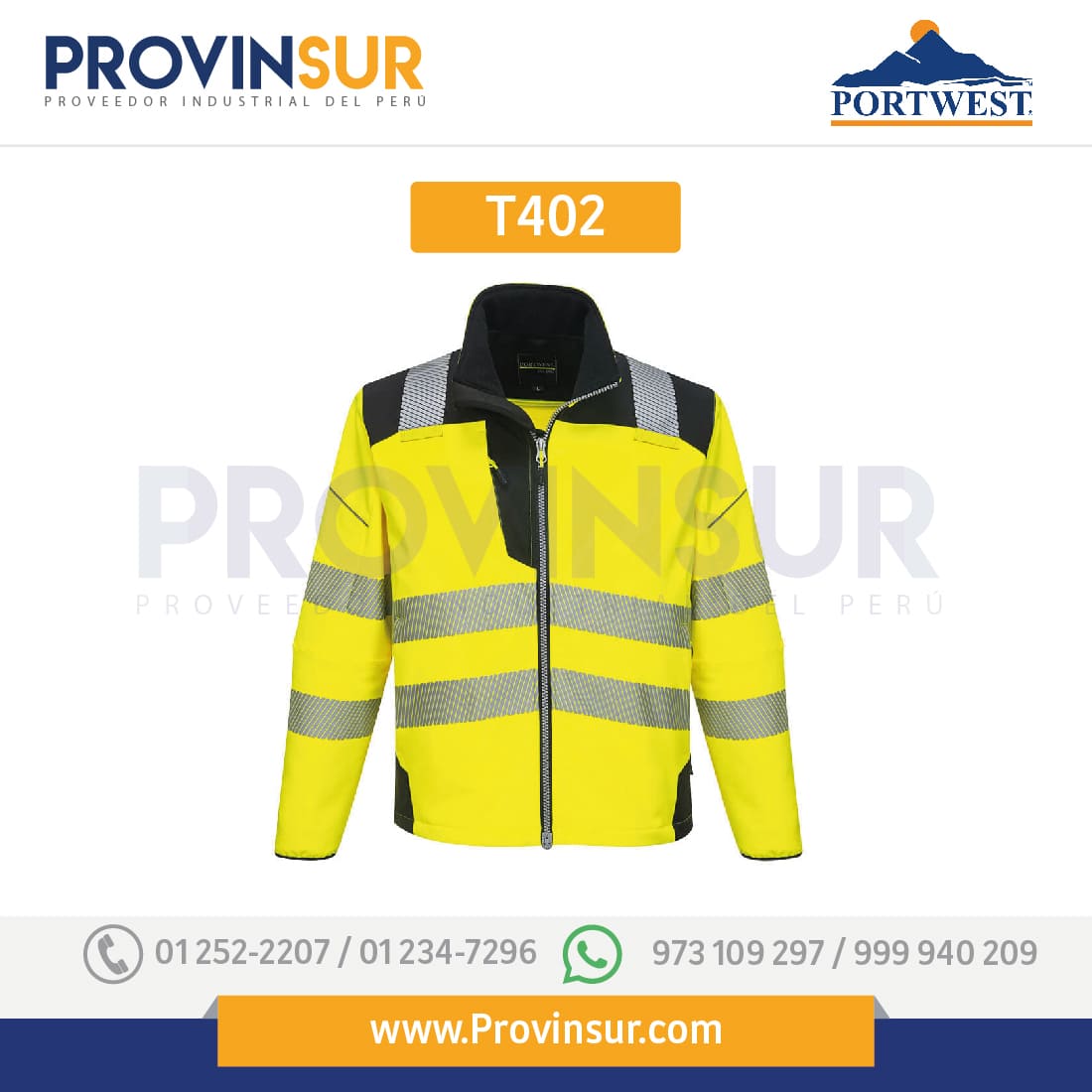 Softshell de alta visibilidad PW3 T402 Portwest 7 Softshell de alta visibilidad PW3 T402 Portwest