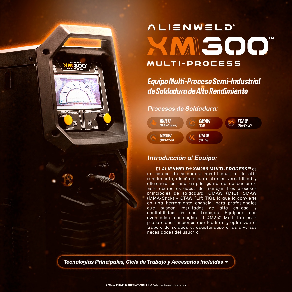 Multiprocesos XM300 ALIEN WELD (300 Amperios) + Careta Fotosensible 3 Venta de Maquina de soldar Mig 300 amp multiprocesos alienweld xm300 Provinsur 2 Lima Peru