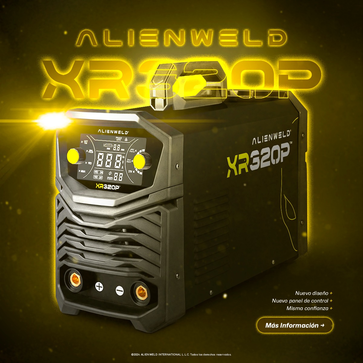 Maquina de solda XR320P AlienWeld ( 320 amperios) (Procesos: Electrodo y TIG ) 2 Venta de Maquina de soldar SMAW GTAW 320 amperios alienweld xr320p Provinsur Importador Distribuidor Mayorista 1 1 Lima Peru