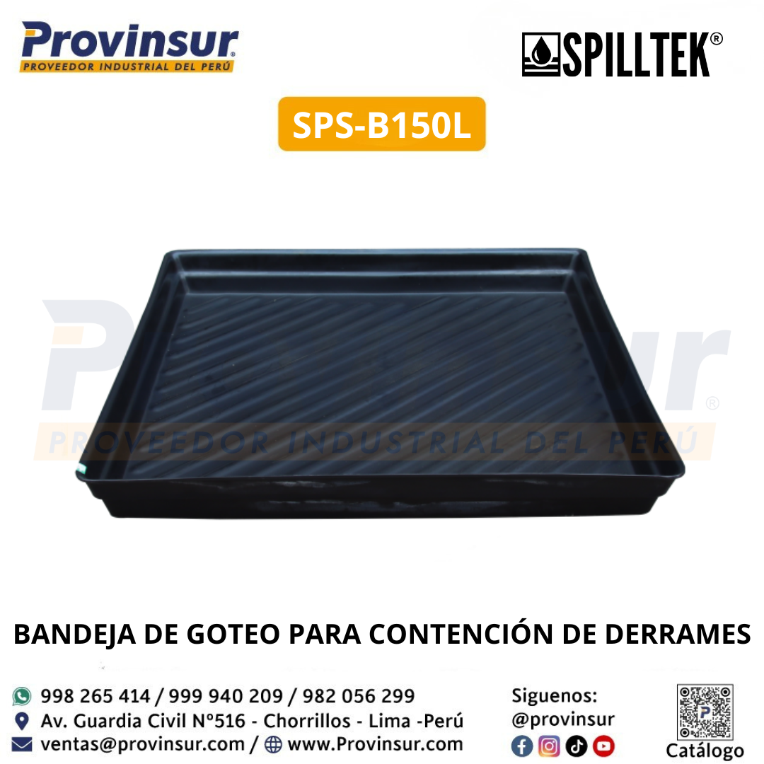 BANDEJA DE GOTEO PARA CONTENCIÓN DE DERRAME SPS-B150L SPILLTEK 1 BANDEJA DE GOTEO PARA CONTENCIÓN DE DERRAME SPS-B150L SPILLTEK