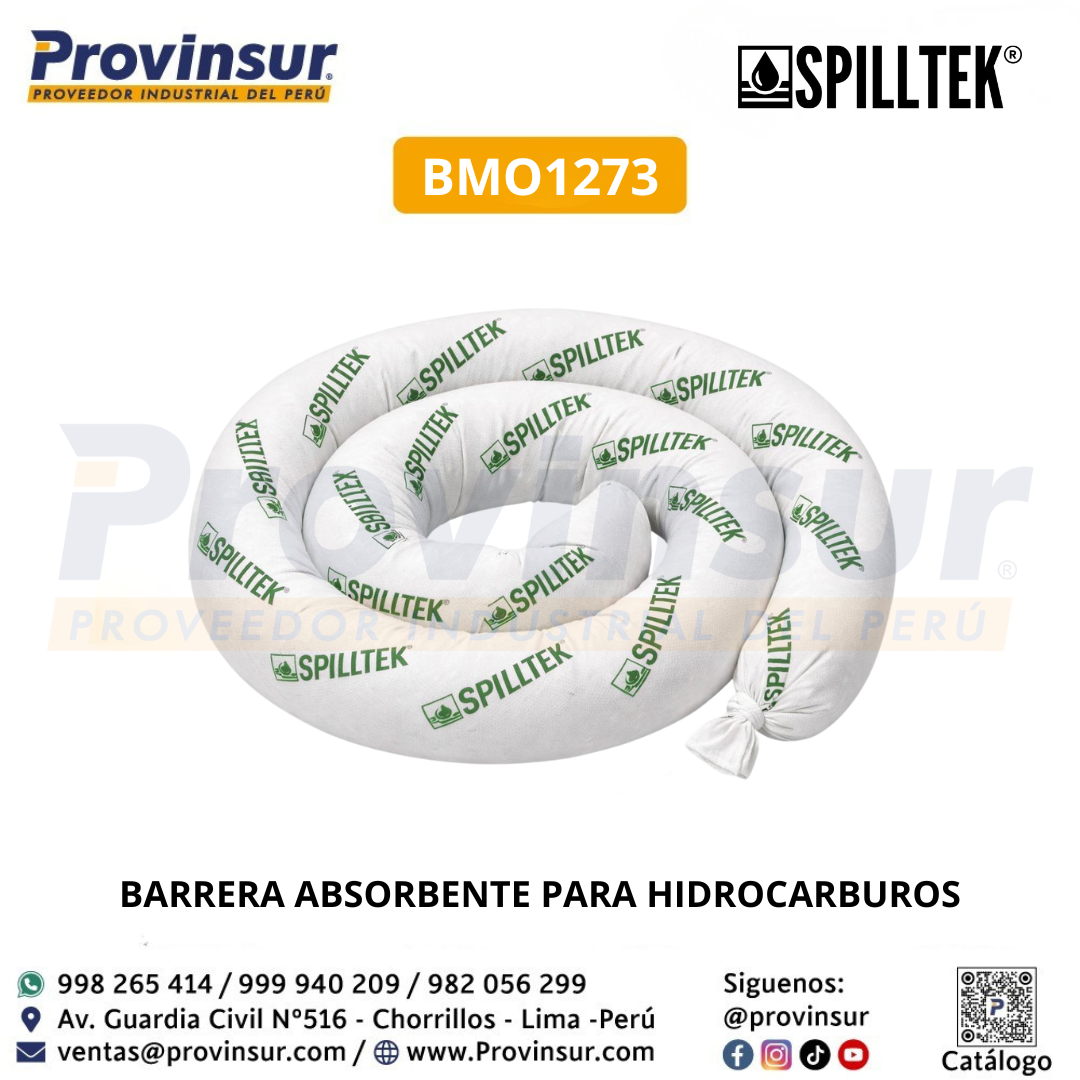 BARRERA ABSORBENTE PARA HIDROCARBUROS BMO1273 SPILLTEK 1 BARRERA ABSORBENTE PARA HIDROCARBUROS BMO1273 SPILLTEK