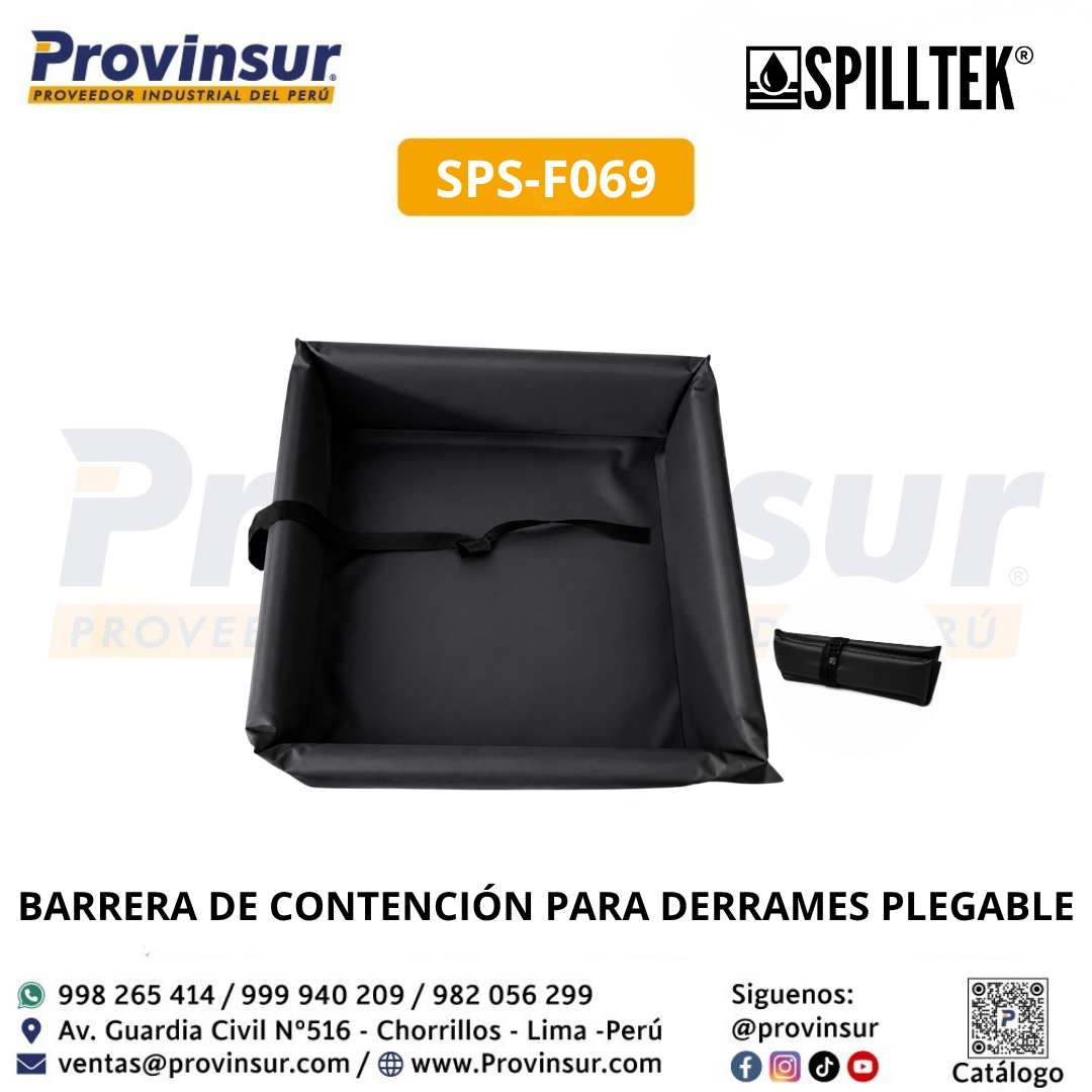 BARRERA DE CONTENCIÓN PARA DERRAMES PLEGABLE SPS-F069 1 BARRERA DE CONTENCIÓN PARA DERRAMES PLEGABLE SPS-F069