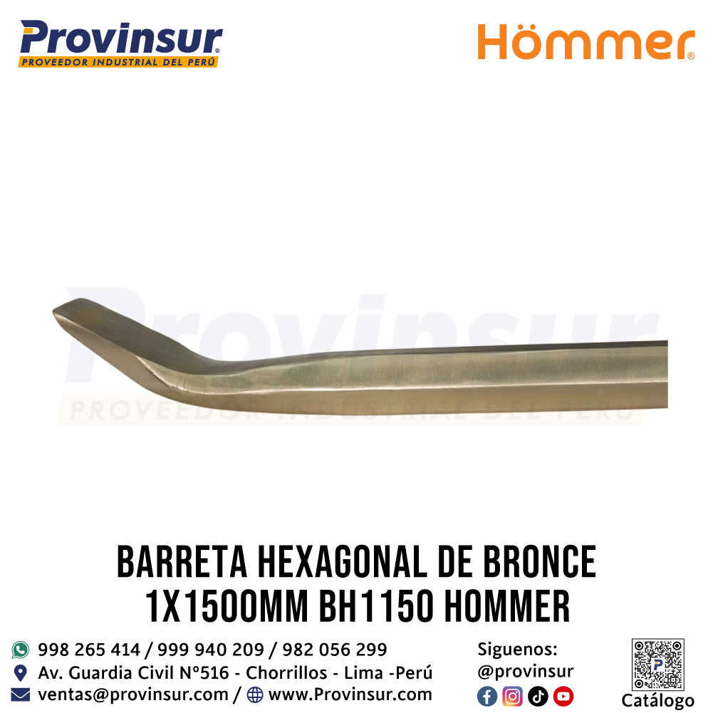 BARRETA HEXAGONAL DE BRONCE 1"X1500mm BH1150 HOMMER 4 BARRETA HEXAGONAL DE BRONCE 1"X1500mm BH1150 HOMMER
