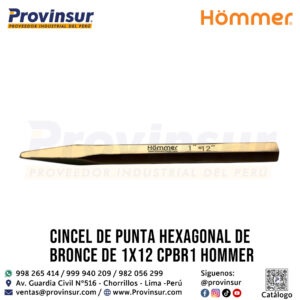 Inicio Nuevo 33 CINCEL DE PUNTA HEXAGONAL DE BRONCE DE 1"X12" CPBR1 HOMMER