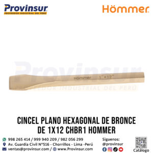 Inicio Nuevo 35 CINCEL PLANO HEXAGONAL DE BRONCE DE 1"X12" CHBR1 HOMMER