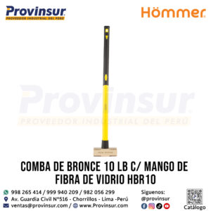 COMBA DE BRONCE 10 LB C/M FIBRA DE VIDRIO HBR10 HOMMER