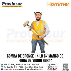 COMBA DE BRONCE 14 LB C/M FIBRA DE VIDRIO HBR14 HOMMER