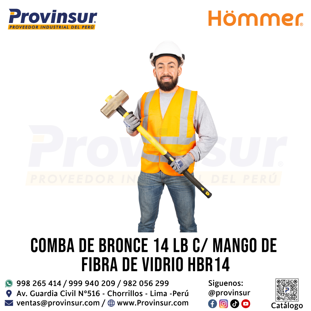 COMBA DE BRONCE 14 LB C/M FIBRA DE VIDRIO HBR14 HOMMER 1 COMBA DE BRONCE 14 LB C/M FIBRA DE VIDRIO HBR14 HOMMER